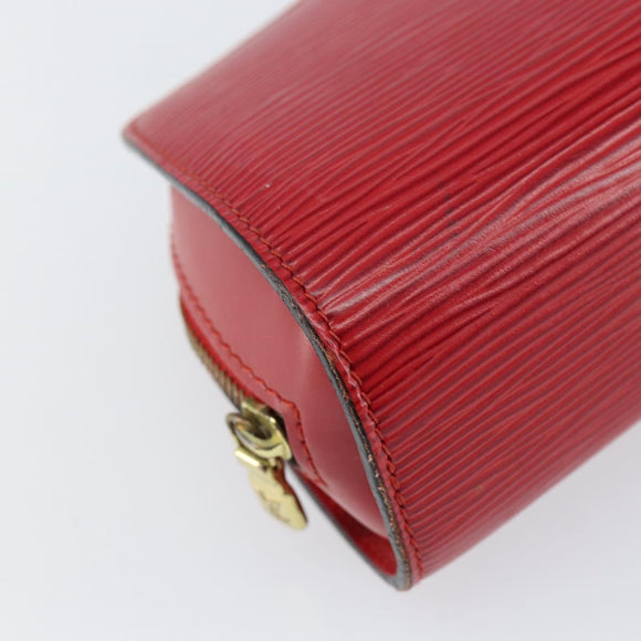LOUIS VUITTON Epi Dauphine PM Pouch Castilian Red M48447 LV Auth 150890
