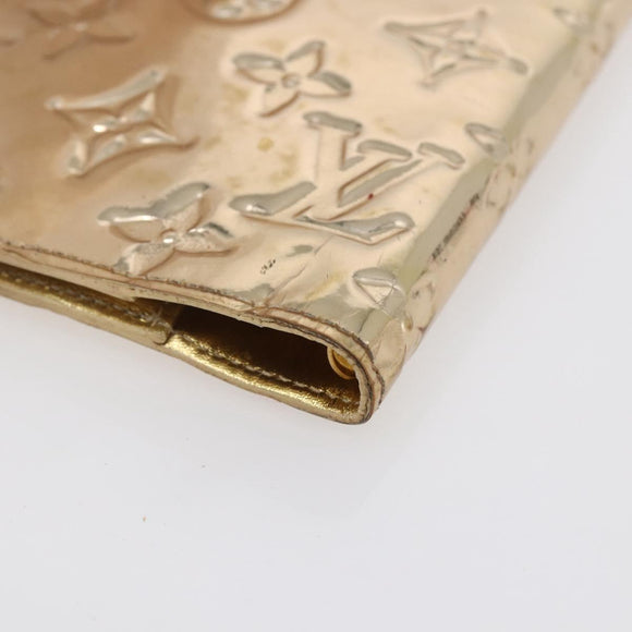 LOUIS VUITTON Miroir Agenda PM Day Planner Cover Gold R20962 LV Auth 150895