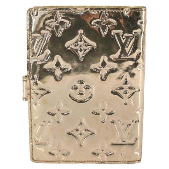 LOUIS VUITTON Miroir Agenda PM Day Planner Cover Gold R20962 LV Auth 150895