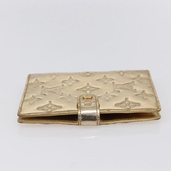LOUIS VUITTON Miroir Agenda PM Day Planner Cover Gold R20962 LV Auth 150895