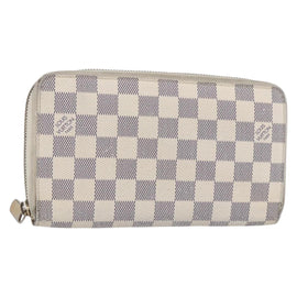 LOUIS VUITTON Damier Azur Zippy Organizer Long Wallet N60012 LV Auth 150896