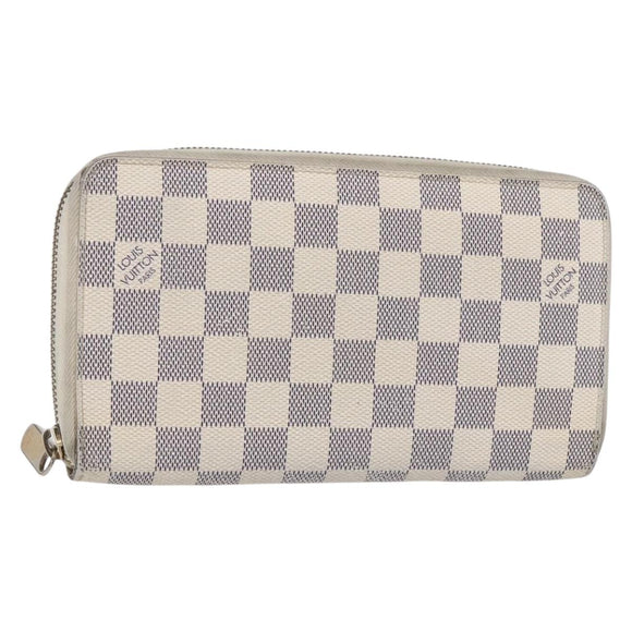 LOUIS VUITTON Damier Azur Zippy Organizer Long Wallet N60012 LV Auth 150896