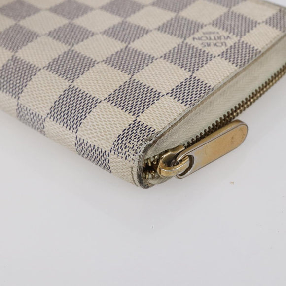 LOUIS VUITTON Damier Azur Zippy Organizer Long Wallet N60012 LV Auth 150896