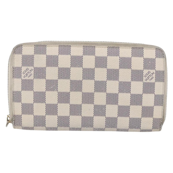 LOUIS VUITTON Damier Azur Zippy Organizer Long Wallet N60012 LV Auth 150896