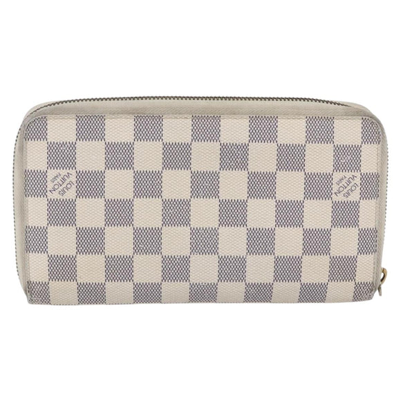 LOUIS VUITTON Damier Azur Zippy Organizer Long Wallet N60012 LV Auth 150896