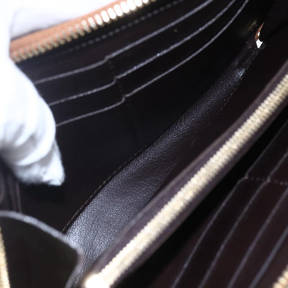 LOUIS VUITTON Parnassus PortefeuilleJena Wallet Leather Brown M58209 Auth 150897