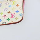LOUIS VUITTON Monogram Multicolor Pochette ClesNM Purse White M93734 Auth 150900-15