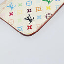 LOUIS VUITTON Monogram Multicolor Pochette ClesNM Purse White M93734 Auth 150900-16