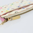 LOUIS VUITTON Monogram Multicolor Pochette ClesNM Purse White M93734 Auth 150900-9
