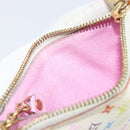 LOUIS VUITTON Monogram Multicolor Pochette ClesNM Purse White M93734 Auth 150900-10