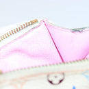 LOUIS VUITTON Monogram Multicolor Pochette ClesNM Purse White M93734 Auth 150900-12