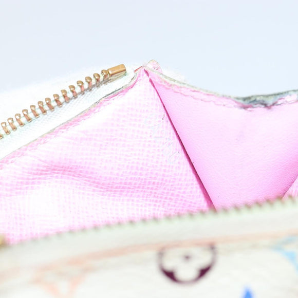 LOUIS VUITTON Monogram Multicolor Pochette ClesNM Purse White M93734 Auth 150900