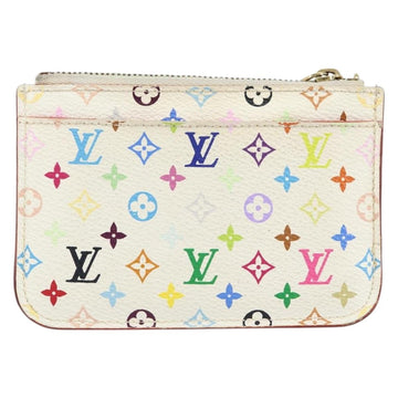 LOUIS VUITTON Monogram Multicolor Pochette ClesNM Purse White M93734 Auth 150900 - 0
