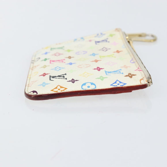 LOUIS VUITTON Monogram Multicolor Pochette ClesNM Purse White M93734 Auth 150900