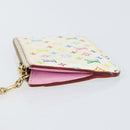 LOUIS VUITTON Monogram Multicolor Pochette ClesNM Purse White M93734 Auth 150900-4