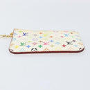 LOUIS VUITTON Monogram Multicolor Pochette ClesNM Purse White M93734 Auth 150900-6