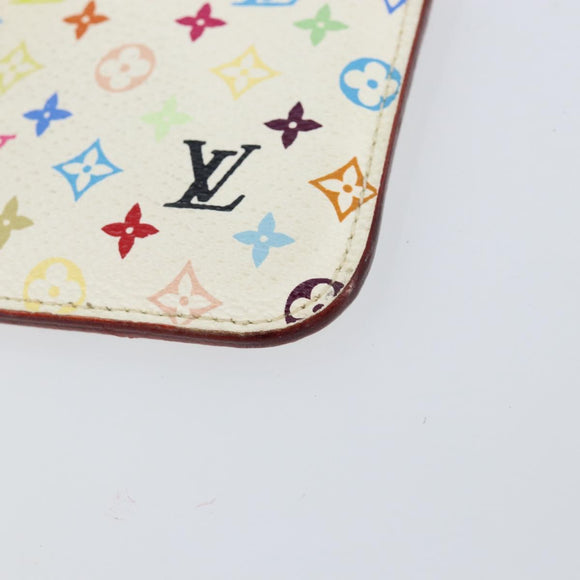 LOUIS VUITTON Monogram Multicolor Pochette ClesNM Purse White M93734 Auth 150900