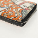 BURBERRY Coin Purse Neck Pouch PVC Beige Silver Auth 150901M-17