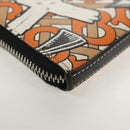 BURBERRY Coin Purse Neck Pouch PVC Beige Silver Auth 150901M-18