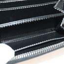 BURBERRY Coin Purse Neck Pouch PVC Beige Silver Auth 150901M-21