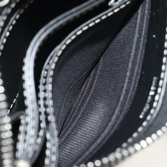 BURBERRY Coin Purse Neck Pouch PVC Beige Silver Auth 150901M