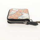 BURBERRY Coin Purse Neck Pouch PVC Beige Silver Auth 150901M-5