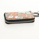 BURBERRY Coin Purse Neck Pouch PVC Beige Silver Auth 150901M-7