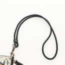 BURBERRY Coin Purse Neck Pouch PVC Beige Silver Auth 150901M-8