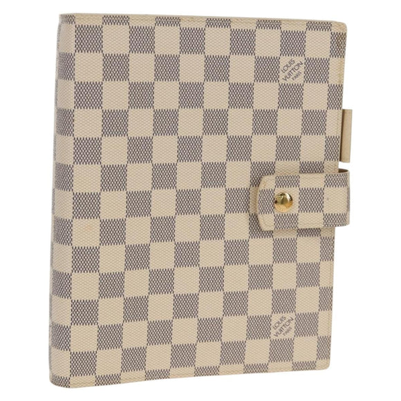 LOUIS VUITTON Damier Azur Agenda GM Day Planner Cover R20708 LV Auth 150903SAV