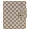 LOUIS VUITTON Damier Azur Agenda GM Day Planner Cover R20708 LV Auth 150903SAV-13