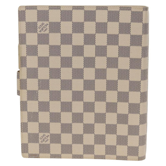 LOUIS VUITTON Damier Azur Agenda GM Day Planner Cover R20708 LV Auth 150903AV