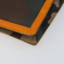 Christian Dior DIORELLA Shoulder Bag Canvas Orange Gold Auth 150905V-17