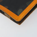 Christian Dior DIORELLA Shoulder Bag Canvas Orange Gold Auth 150905V-18