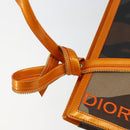 Christian Dior DIORELLA Shoulder Bag Canvas Orange Gold Auth 150905V-9