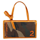 Christian Dior DIORELLA Shoulder Bag Canvas Orange Gold Auth 150905V-13