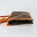 Christian Dior DIORELLA Shoulder Bag Canvas Orange Gold Auth 150905V-4