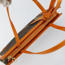 Christian Dior DIORELLA Shoulder Bag Canvas Orange Gold Auth 150905V-6