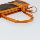 Christian Dior DIORELLA Shoulder Bag Canvas Orange Gold Auth 150905V-7