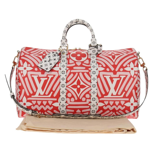 LOUIS VUITTON Giant Crafty Keepall Bandouliere 45 Bag M45472 LV Auth 150912SM