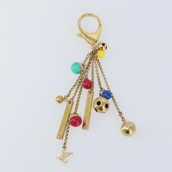 LOUIS VUITTON Porte Cles Grullo Key Holder metal Gold M62227 LV Auth 150917