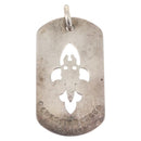 Chrome Hearts Cutout Flare Dagger Dog Tag Pendant Top Ag925 Silver Auth 150920AM-2