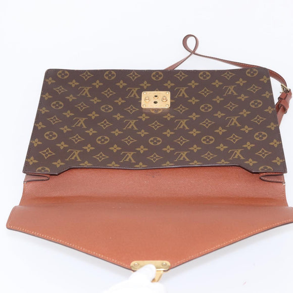 LOUIS VUITTON Monogram Porte Documents Bandouliere Bag M53338 LV Auth 150924