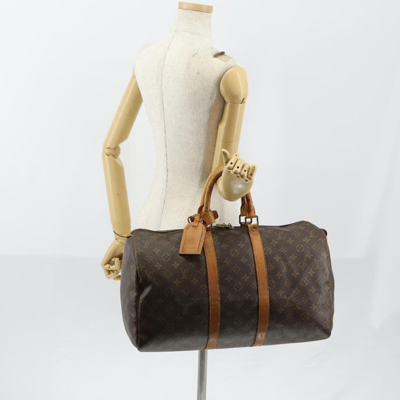 LOUIS VUITTON Monogram Keepall 45 Boston Bag M41428 LV Auth 150933