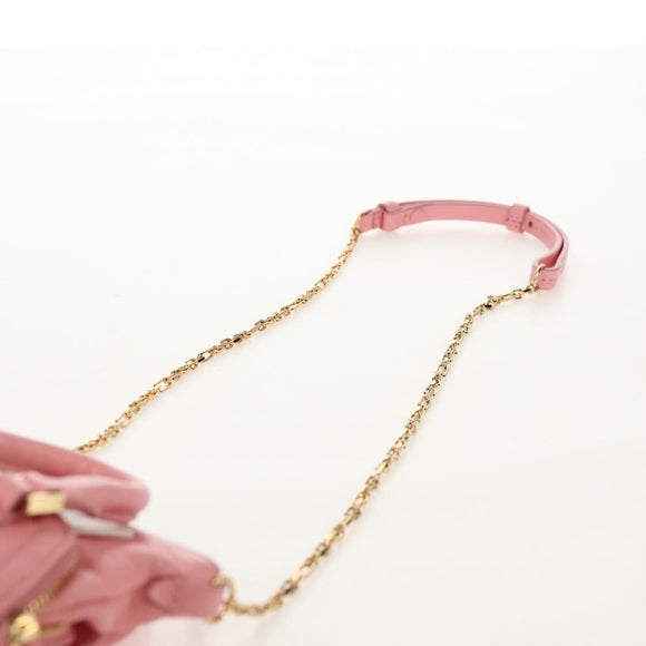 Maison Margiela Chain Shoulder Pouch 5AC Baby Leather 2way Pink Auth 150934M