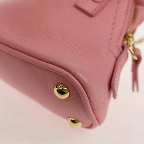 Maison Margiela Chain Shoulder Pouch 5AC Baby Leather 2way Pink Auth 150934M