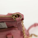 Maison Margiela Chain Shoulder Pouch 5AC Baby Leather 2way Pink Auth 150934M-18