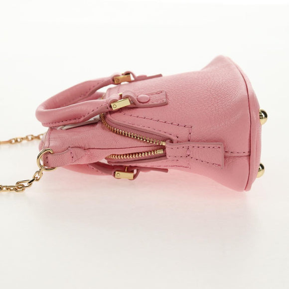 Maison Margiela Chain Shoulder Pouch 5AC Baby Leather 2way Pink Auth 150934M