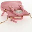 Maison Margiela Chain Shoulder Pouch 5AC Baby Leather 2way Pink Auth 150934M-7