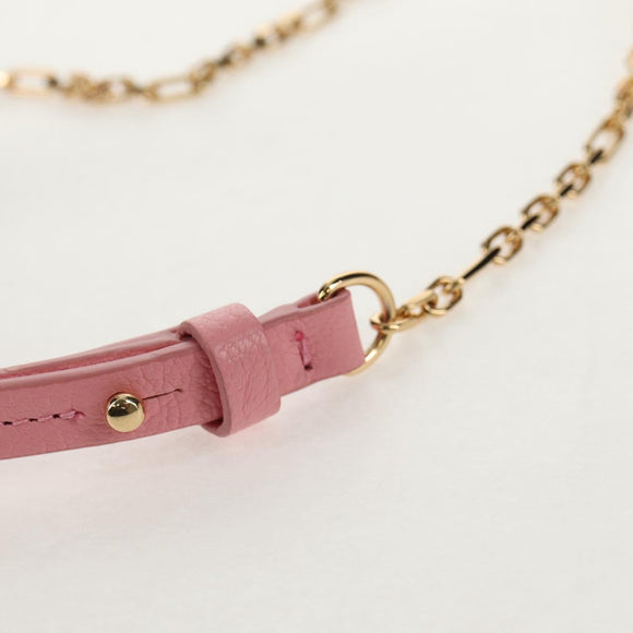 Maison Margiela Chain Shoulder Pouch 5AC Baby Leather 2way Pink Auth 150934M