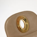 CHANEL Matelasse 34 Chain Shoulder Bag Satin Beige Gold CC Auth 150935-22